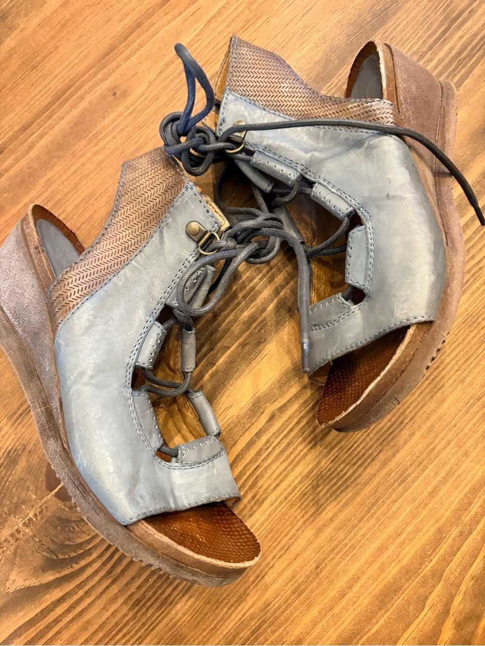 Miz Mooz Satine lace-up gladiator wedge sandals